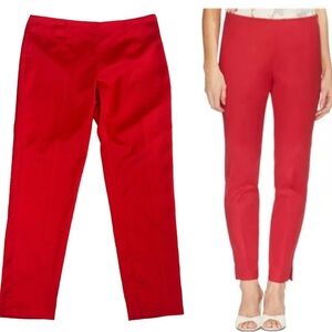 Vince Camuto red satin slim fit ankle pants Sz 6